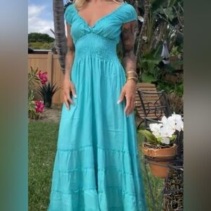 Elegant Blue Women's Dress